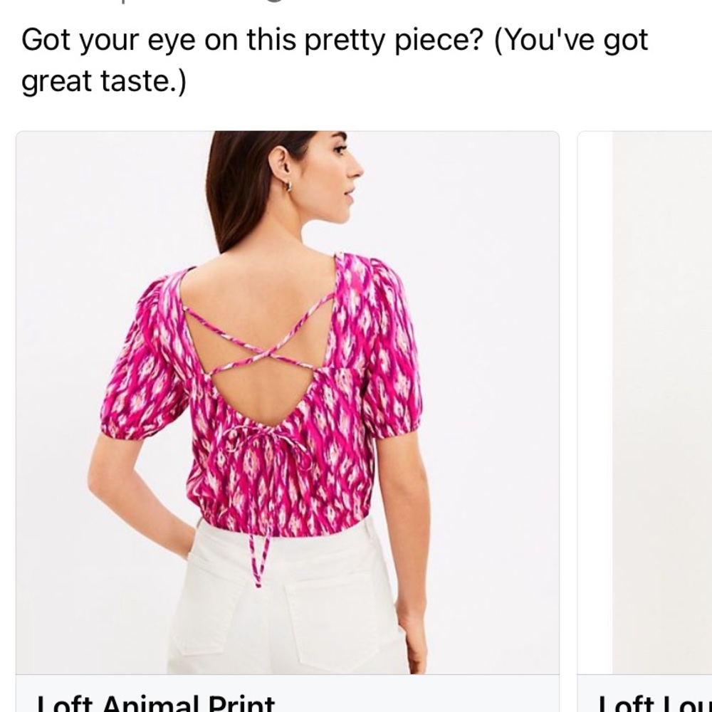 Loft animal print top